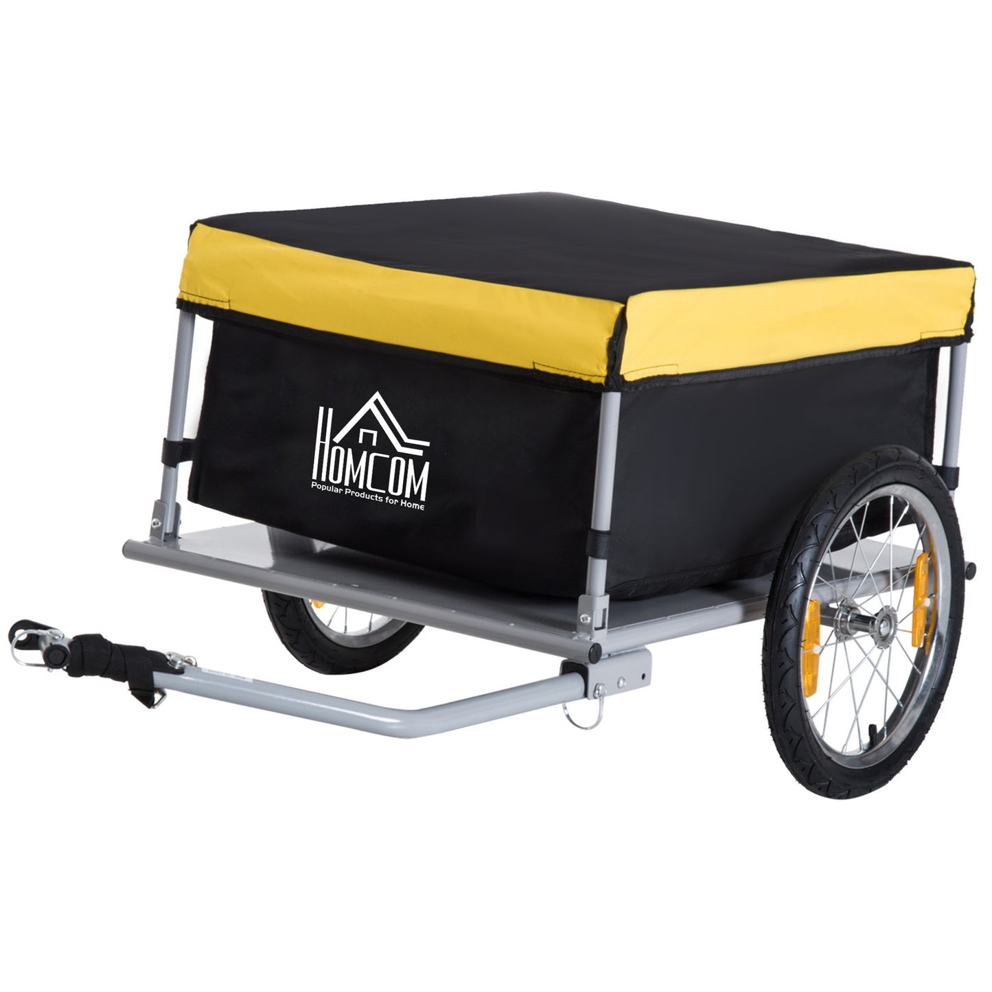 Bicycle Bike Cargo Wagon Trailer Folding Storage Oxford Fabric Cover Yellow
