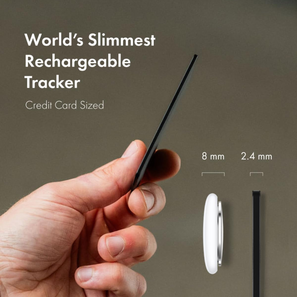 Map Locator & Wallet, Bluetooth GPS Tracker, Long Life Battery, Works with Apple Find My and Siri, Fits in Credit Card Pockets