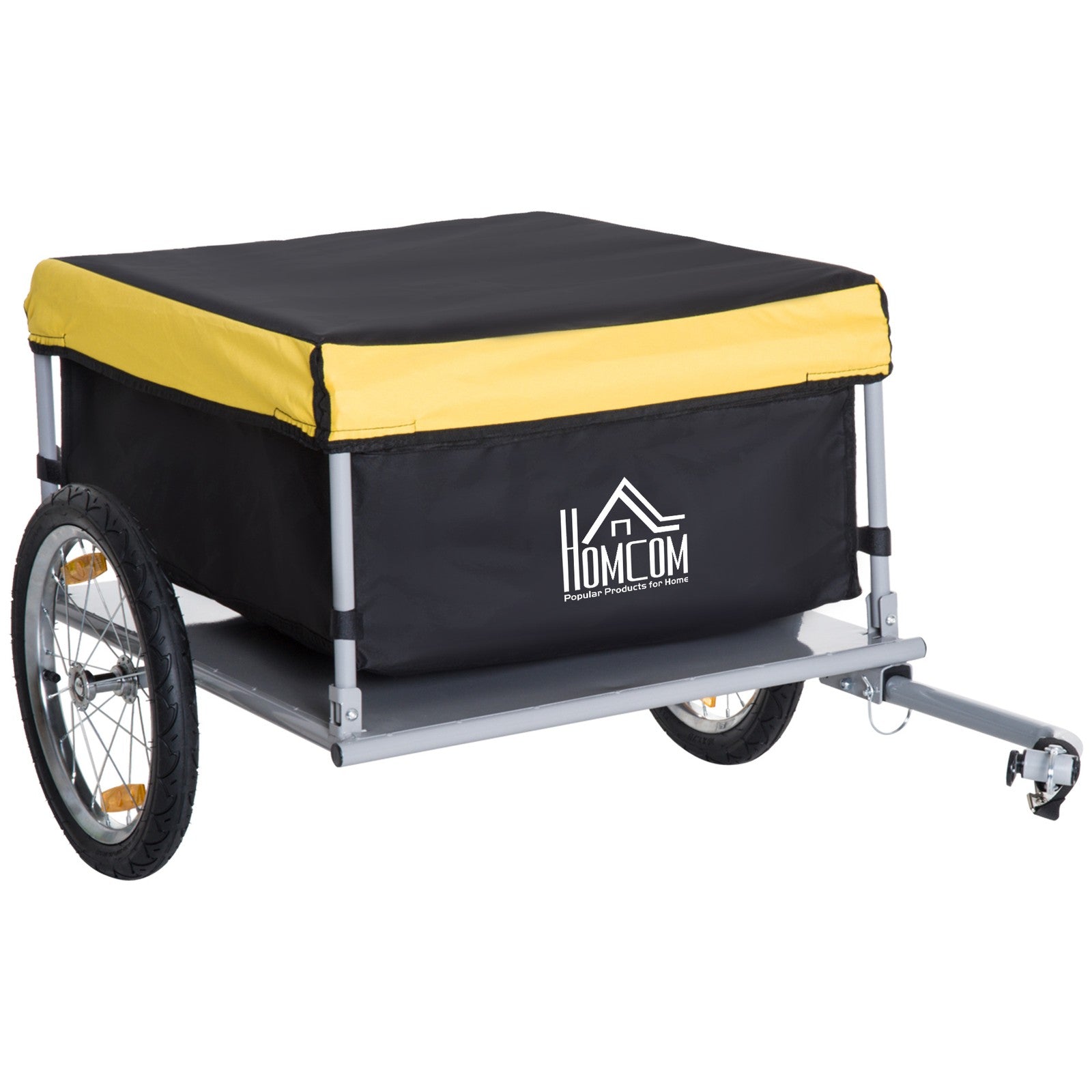 Bicycle Bike Cargo Wagon Trailer Folding Storage Oxford Fabric Cover Yellow