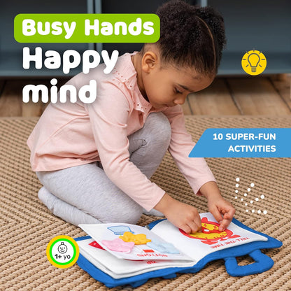 Busy Book for Toddlers 1-3 - Airplane Toys for Toddlers 1-3, My Quiet Book Montessori Toys for 1 Year Old with Kids Plane Activities, Activity Busy Board, Gift for Boys & Girls
