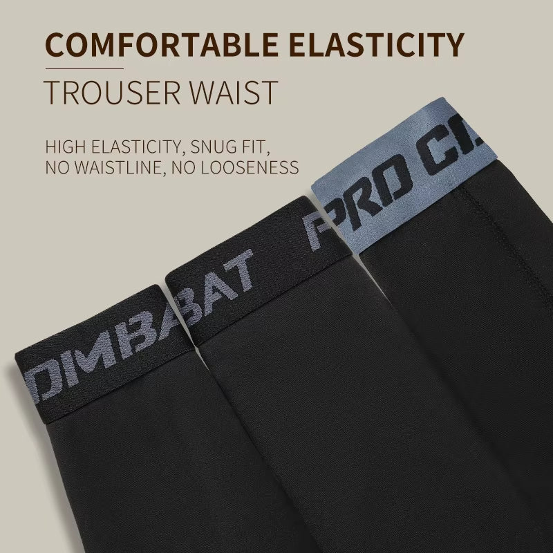 Warm Pants for Men with Plush and Thickened Autumn and Winter High Elasticity, Tight Fitting Sports Bottoms and Slim Fitting Pan