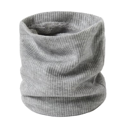 Solid Thick Warm Ring Scarf Fashion Winter Striped Warm Women Men Outdoor Full Mask Scarves with Plush Snood Unisex Muffler