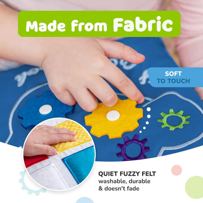 Busy Book for Toddlers 1-3 - Airplane Toys for Toddlers 1-3, My Quiet Book Montessori Toys for 1 Year Old with Kids Plane Activities, Activity Busy Board, Gift for Boys & Girls