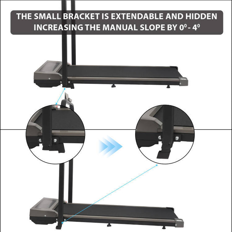 LED Foldable Treadmill Walking Running Machine Home Office under Desk W/ Remote