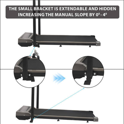 LED Foldable Treadmill Walking Running Machine Home Office under Desk W/ Remote