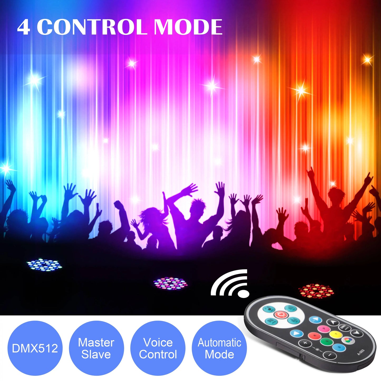 2PCS Party Light Par Light 36 Leds RGB DMX Stage Effect Lighting Stage Flat Par Lighting DJ Lights Disco Lights Wedding