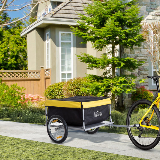 Bicycle Bike Cargo Wagon Trailer Folding Storage Oxford Fabric Cover Yellow