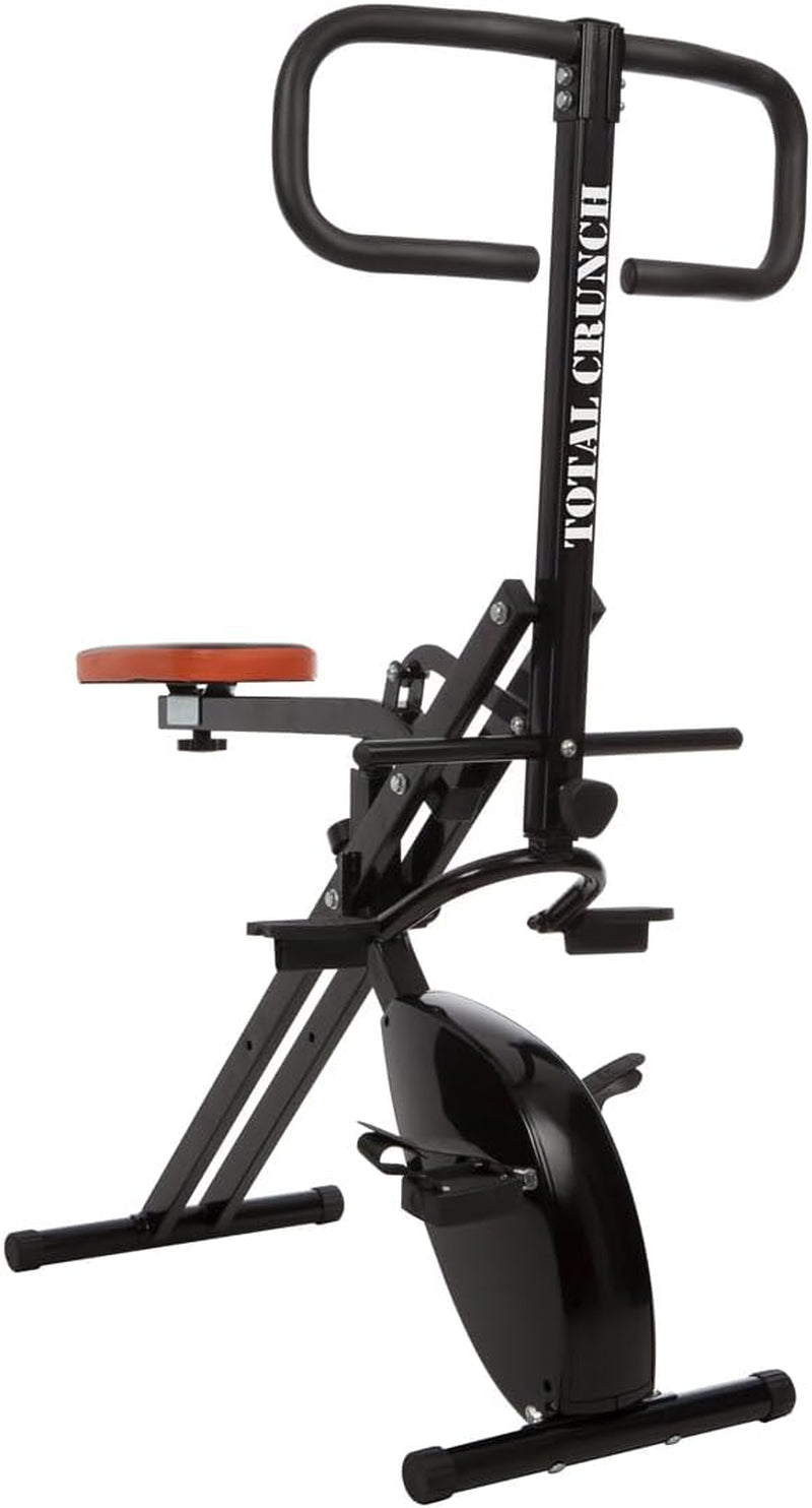 Total Crunch Evolution - 2-In-1 Home Gym Equipment with Exercise Bike & Chest Trainer - Foldable Full-Body Workout Machine with Variable Resistance for Cardio & Strength Training