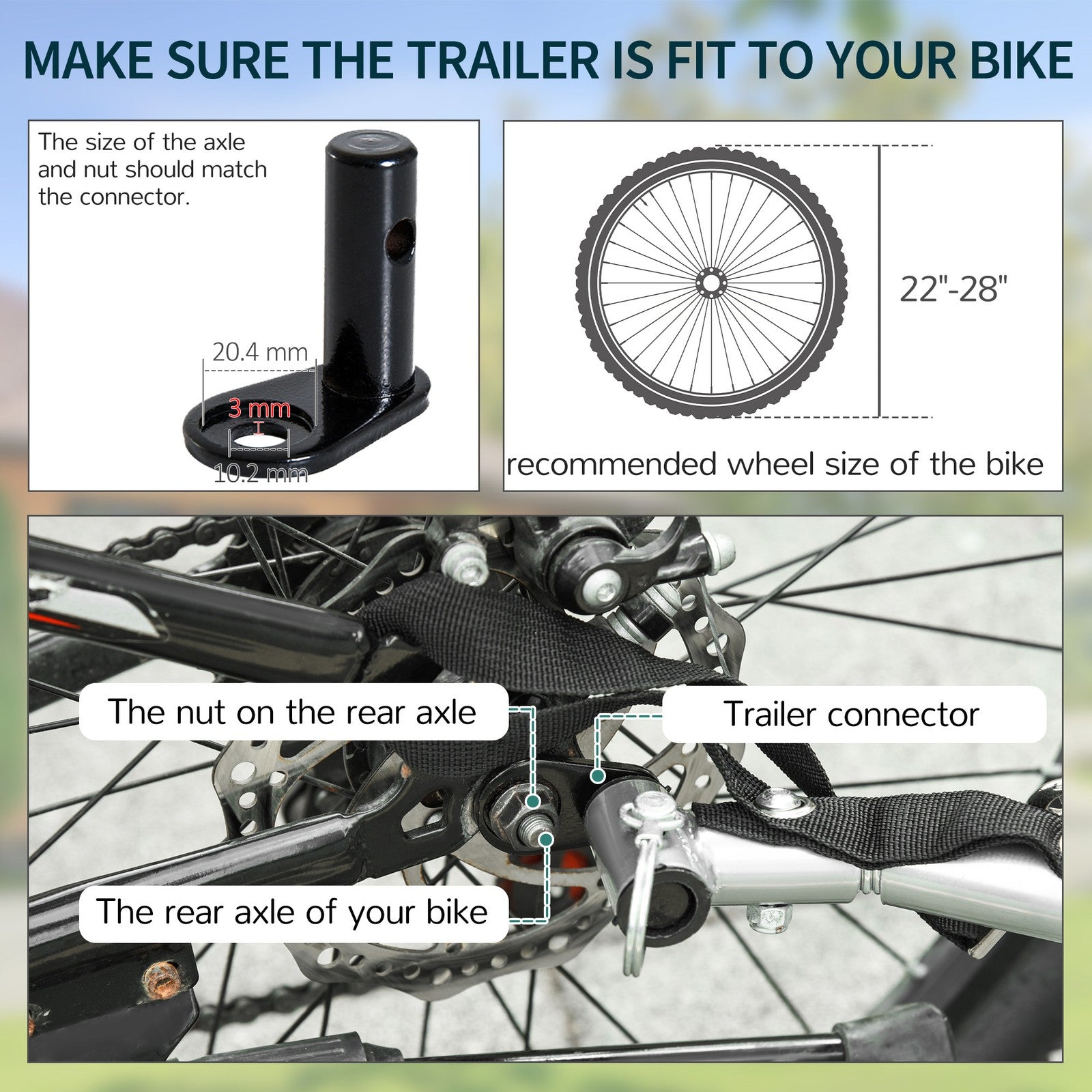 Aosom Elite Two-Wheel Bicycle Large Cargo Wagon Trailer with Folding Storage