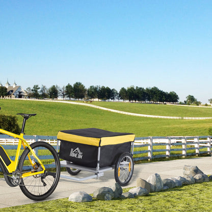 Bicycle Bike Cargo Wagon Trailer Folding Storage Oxford Fabric Cover Yellow
